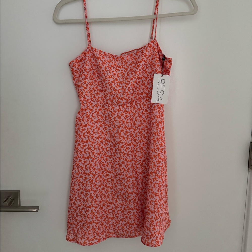 RESA Orange and White Floral Sundress